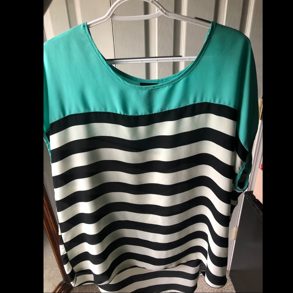 high low stripped dress shirt